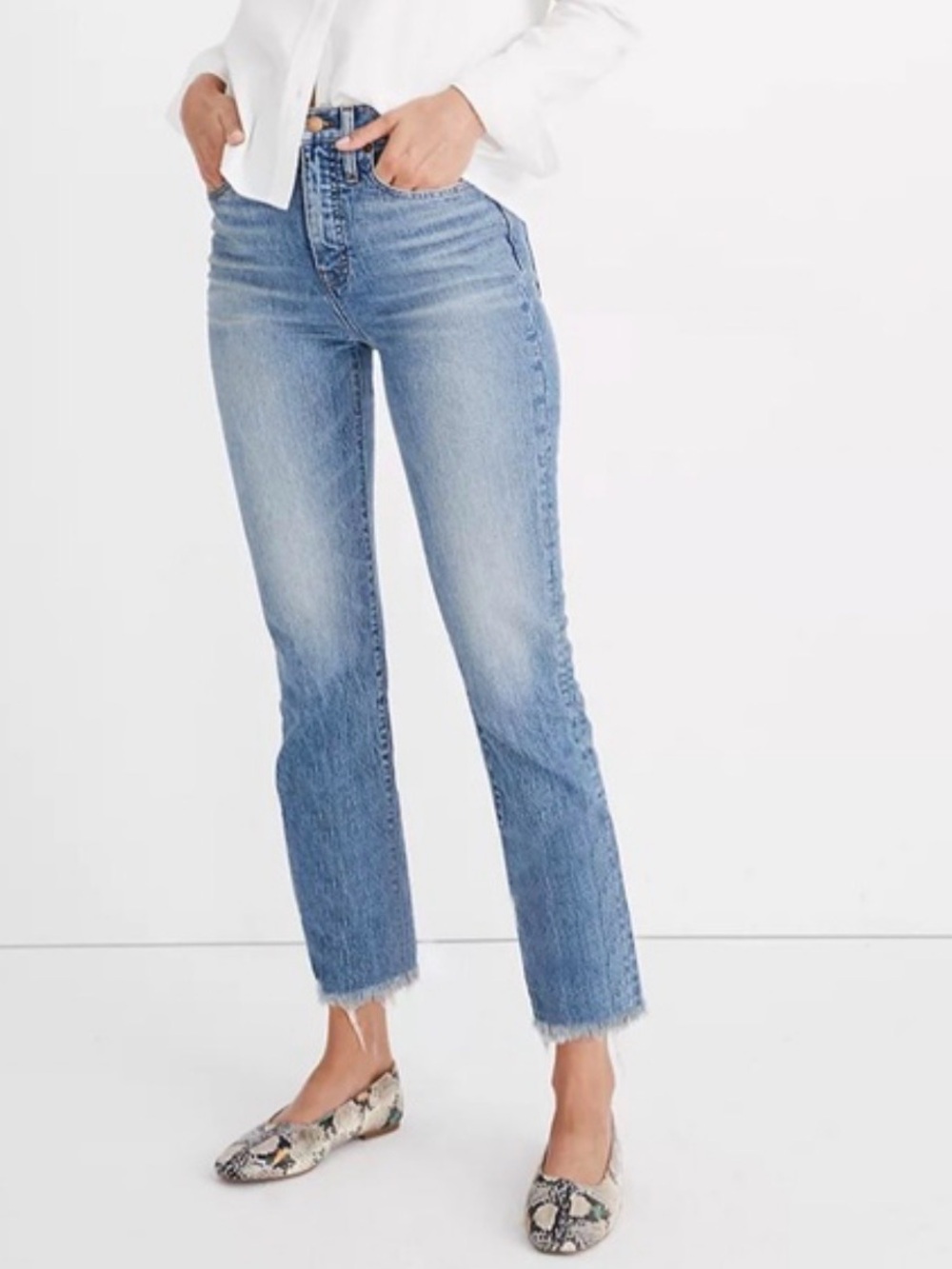 Madewell Perfect Vintage Jeans with Frayed Hem